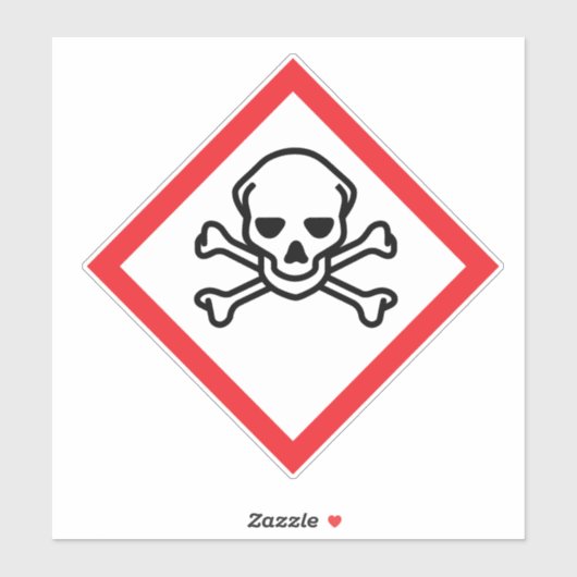 Schedel en Kruisbeenderen gevarensymbool Label (Vel)