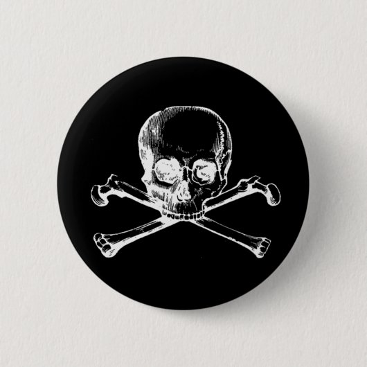 schedel en kruisbeenderen ronde button 5,7 cm (Voorkant)
