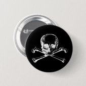 schedel en kruisbeenderen ronde button 5,7 cm (Voorkant /achterkant)