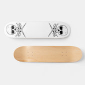 schedel- en kruisscharen, skateboard (Horizontaal)