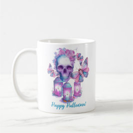 Schedel en motten Halloween Koffiemok