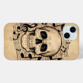 Schedel en Noten Case-Mate iPhone Case (Achterkant (horizontaal))