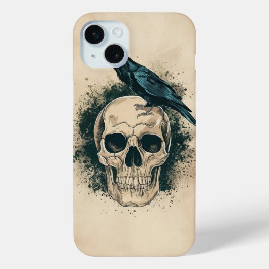 Schedel en Raaf Case-Mate iPhone Case (Achterkant)