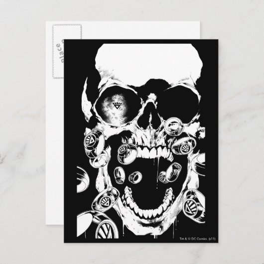 schedel en ringen briefkaart (Voorkant / Achterkant)