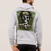 Schedel en rook hoodie (Achterkant)
