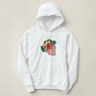 Schedel en Roos Hoodie