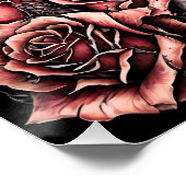 schedel en rozen. AI-illustraties Perfect Poster (Hoek)