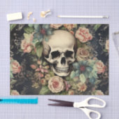 schedel en rozen decoupage papier (Craft)