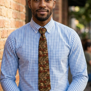 Schedel en Rozen Graffiti patroon Stropdas