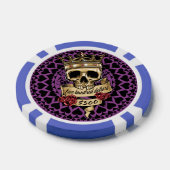 Schedel en Rozen Poker Chip - $500 (Enkel)