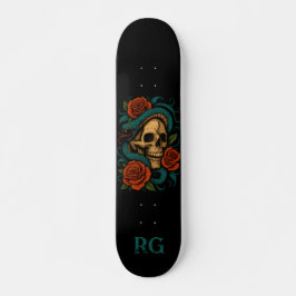 Schedel en Slang met Monogram Skateboard