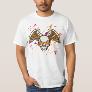 schedel en vleugels t-shirt