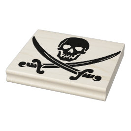 Schedel en zwaarden silhouet kunst stempel