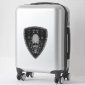 schedel Floral patroon Sticker (Koffer)