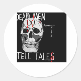 Schedel forensische wetenschap CSI dode mannen Ronde Sticker