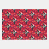 Schedel gekruiste botten skelet halloween piraten inpakpapier vel (Voorkant 2)