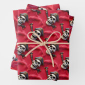 Schedel gekruiste botten skelet halloween piraten  inpakpapier vel (In situ)