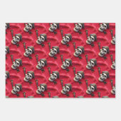 Schedel gekruiste botten skelet halloween piraten inpakpapier vel (Voorkant)