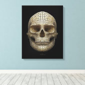 Schedel gemaakt van cirkels canvas afdruk (Insitu (Houten vloer))