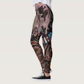Schedel Gothic Lovers Floral Romantisch Skelet Bee Leggings (Links)