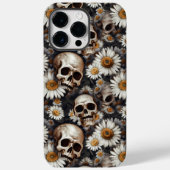 Schedel Gotische Madeliefjes Bloem Patroon  Case-Mate iPhone Case (Achterkant)