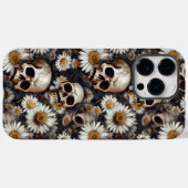 Schedel Gotische Madeliefjes Bloem Patroon  Case-Mate iPhone Case (Achterkant (horizontaal))