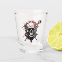 Schedel Graffiti Shot Glass Glas
