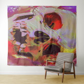 Schedel Grafische Wandtapijt Wandkleed (In Situ (horizontaal))