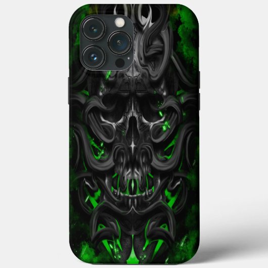 schedel Groene biovonk Case-Mate iPhone Case (Achterkant)