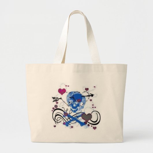 schedel grote tote bag (Voorkant)