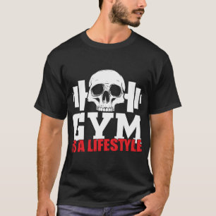 Schedel Gym Levensstijl T-shirt