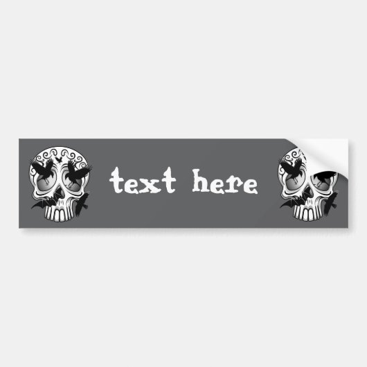 Schedel Halloween Decoratieve Calaveras Bumpersticker (Voorkant)