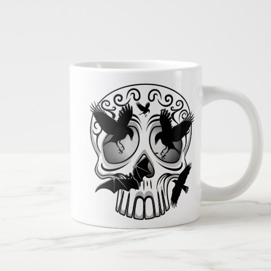 Schedel Halloween Decoratieve Calaveras Extra Grote Beker (Rechts)