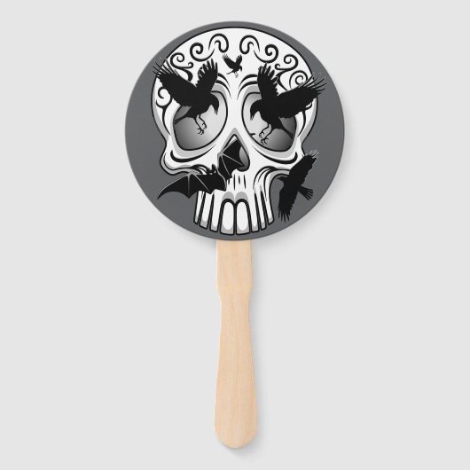 Schedel Halloween Decoratieve Calaveras Handwaaier (Voorkant)