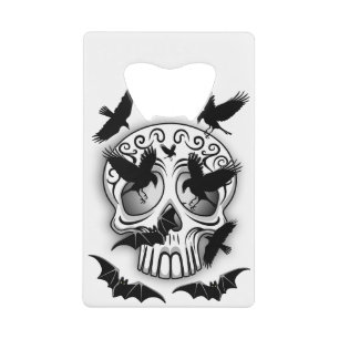 Schedel Halloween Decoratieve Calaveras Kredietkaart Flessenopener