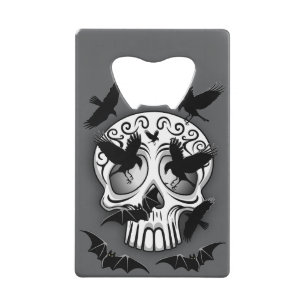 Schedel Halloween Decoratieve Calaveras Kredietkaart Flessenopener