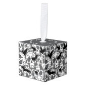 Schedel Halloween Decoratieve Calaveras Kubus Ornament (Voorkant hoekig)