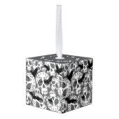 Schedel Halloween Decoratieve Calaveras Kubus Ornament (Achter hoekig)