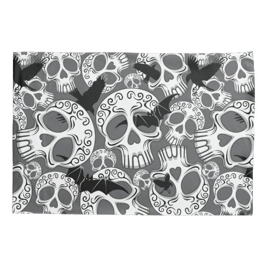 Schedel Halloween Decoratieve Calaveras Kussensloop (Achterkant)
