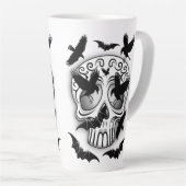 Schedel Halloween Decoratieve Calaveras Latte Mok (Rechterhoek)