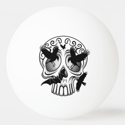 Schedel Halloween Decoratieve Calaveras Pingpongballen (Achterkant)