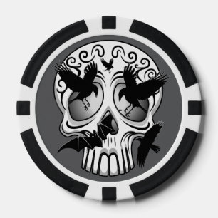 Schedel Halloween Decoratieve Calaveras Poker Chips