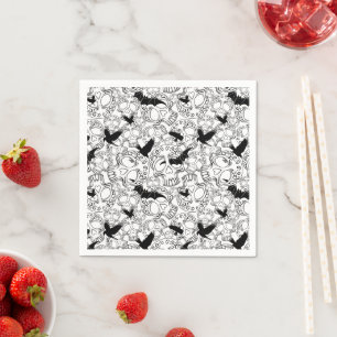 Schedel Halloween Decoratieve Calaveras Servet