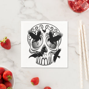 Schedel Halloween Decoratieve Calaveras Servet