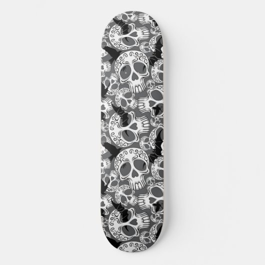 Schedel Halloween Decoratieve Calaveras Skateboard (Voorkant)