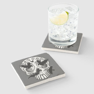 Schedel Halloween Decoratieve Calaveras Stenen Onderzetter