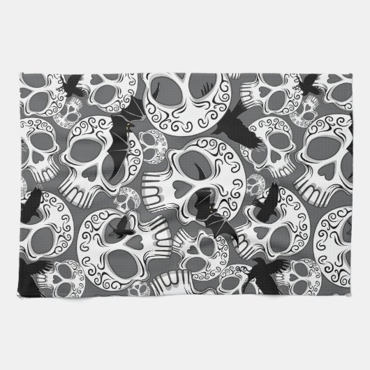 Schedel Halloween Decoratieve Calaveras Theedoek (Horizontaal)