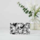 Schedel Halloween Decoratieve Calaveras Visitekaartje (Staand voorkant)