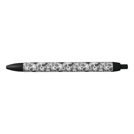 Schedel Halloween Decoratieve Calaveras Zwarte Inkt Pen (Voorkant)