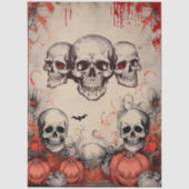  schedel Halloween Decoupage Tissue Paper Tissuepapier (Voorkant)